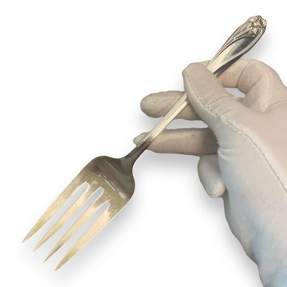 1847 Rogers Bros DAFFODIL International Silver Plate Serving Fork Replace 8 7/8" - Picture 2 of 6